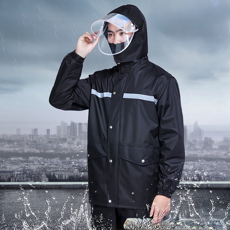 Bộ Quần Áo Mưa Phản Quang Thời Trang Cho Nam