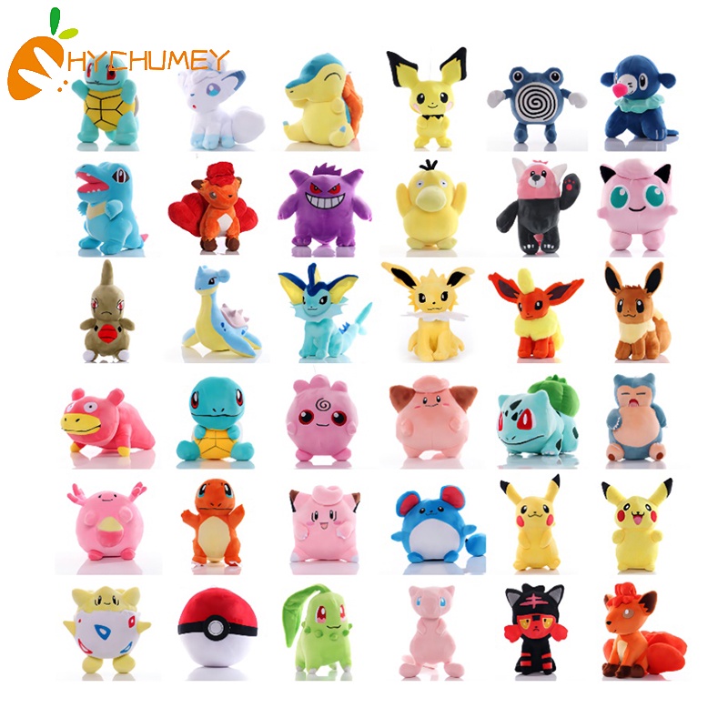 HYC Humey Thú nhồi bông hình Pokemon Pikachu charmander eevee làm đồ chơi 20cm