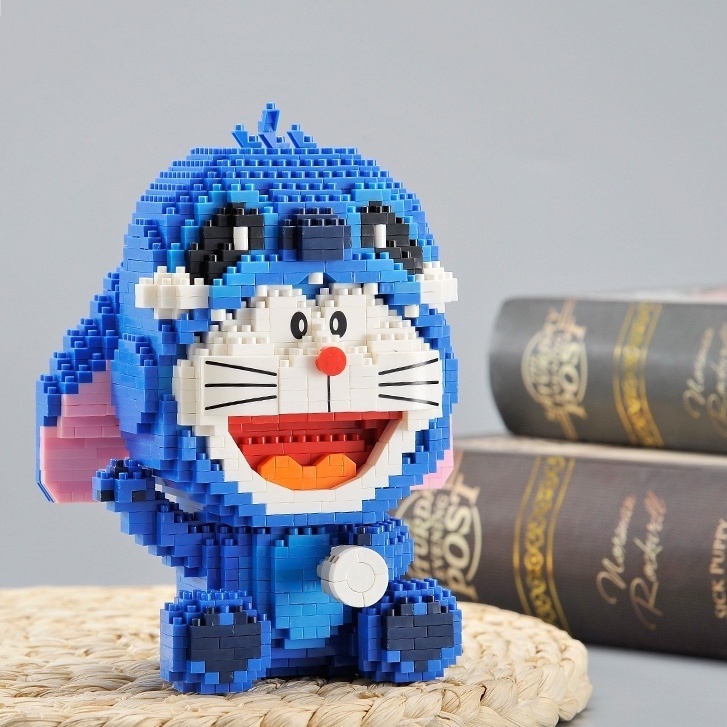 Đồ Chơi Lắp Ráp Nhân Vật Hoạt Hình Doraemon StellaLou Stitch Sáng Tạo DIY