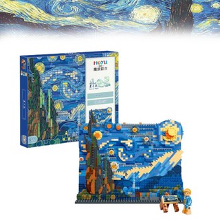 Eco-friendly building block set micro blocks mô hình lướt sóng kanagawa trò chơi stem hoàn hảo cho trẻ em