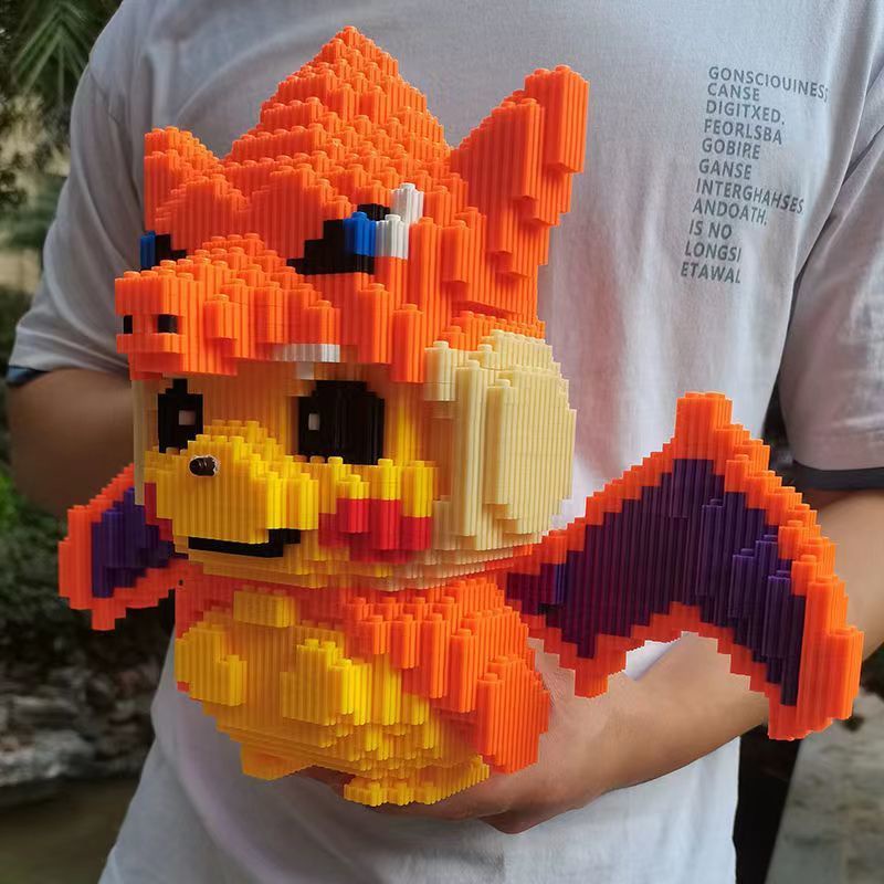 Đồ Chơi Lắp Ráp Mô Hình Nhân Vật Hoạt Hình pikachu 32cm