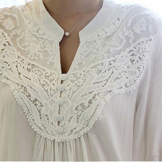 Rỗng Áo Sơ Mi Nữ Áo Ren Áo Top Áo Freesize Voan