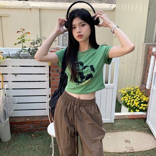 Áo Thun Dáng Ngắn Ngắn Ngắn Tay In Hình Thời Trang Cá Tính 61747