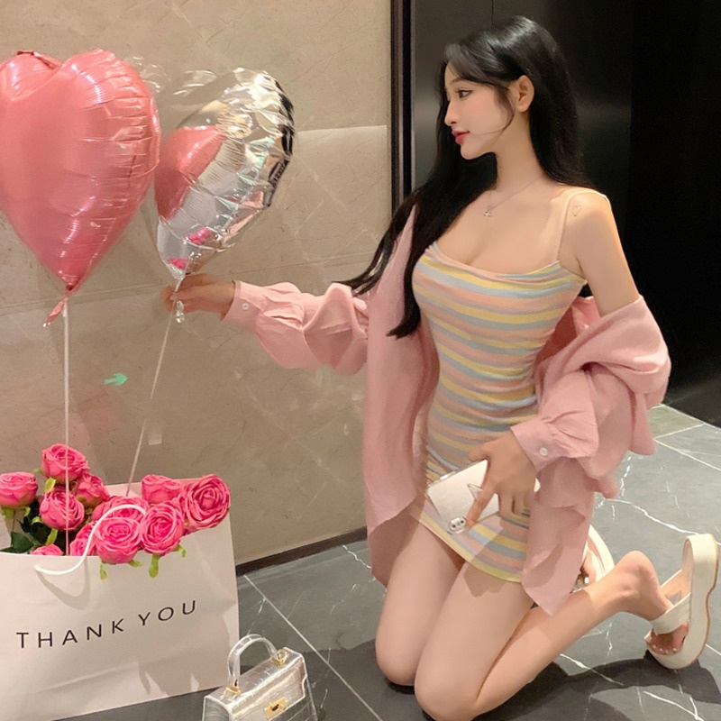 Đầm Dệt Kim Hở Lưng Thời Trang Mùa Xuân Cho Bé Gái