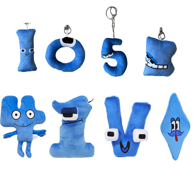 Đồ chơi nhồi bông Mềm Mại Hình Bảng Chữ Cái alphabet Màu Xanh Cho Bé
