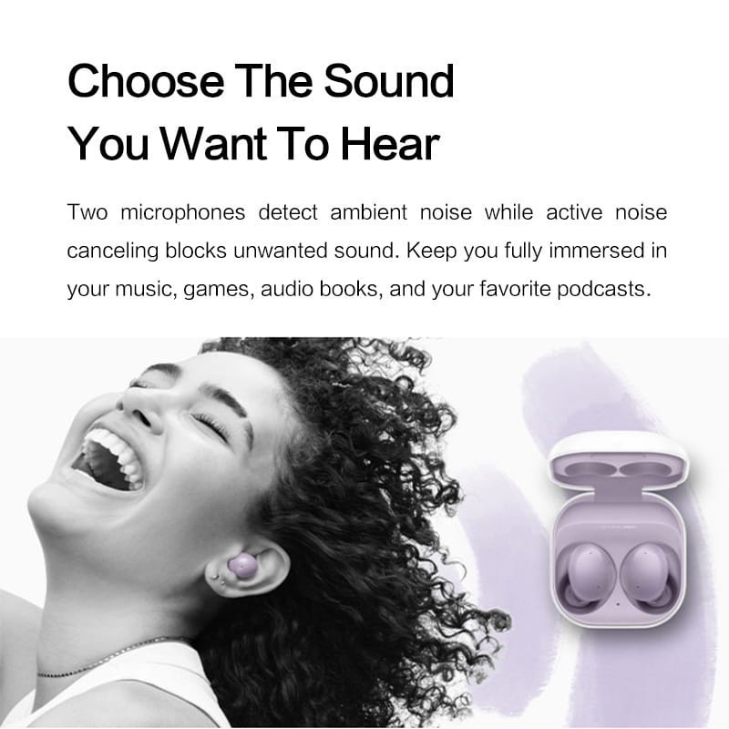 Tai Nghe Không Dây Chống Tiếng Ồn Trọng Lượng Nhẹ Thoải Mái Cho Samsung Galaxy Buds 2