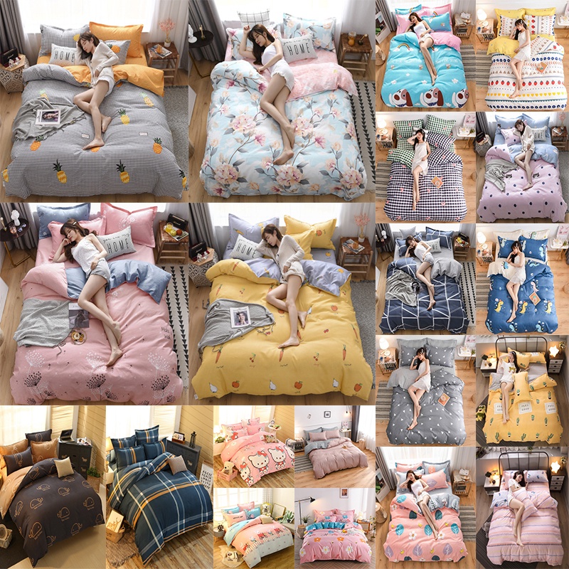 Bộ Chăn Ga Và Vỏ Gối In Hình Thời Trang