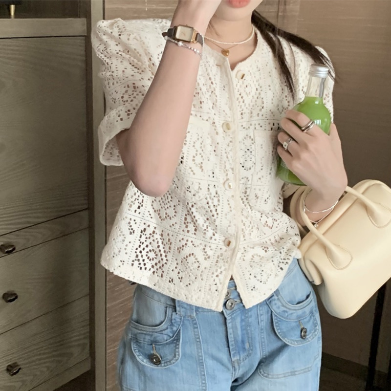 Áo Kiểu Ngắn Tay Thời Trang Theo Phong Cách Hàn Quốc