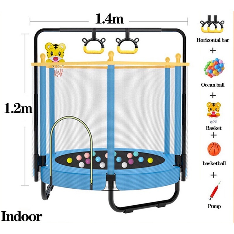 Bạt nhún lò xo cho trẻ em chơi trong nhà Bạt nhún lò xo thể thao ngoài trời cho bé 1,2x1,4m