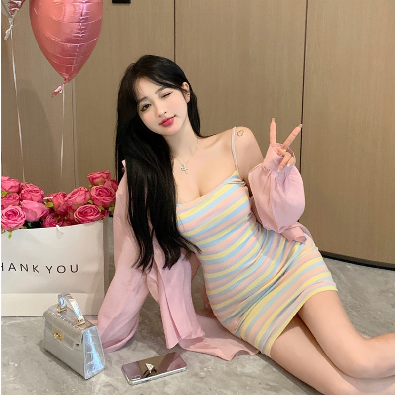 Đầm Dệt Kim Hở Lưng Thời Trang Mùa Xuân Cho Bé Gái