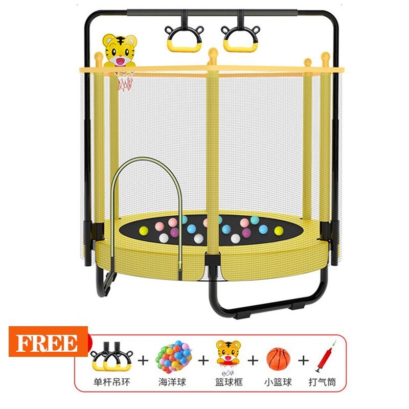 Bạt nhún lò xo cho trẻ em chơi trong nhà Bạt nhún lò xo thể thao ngoài trời cho bé 1,2x1,4m