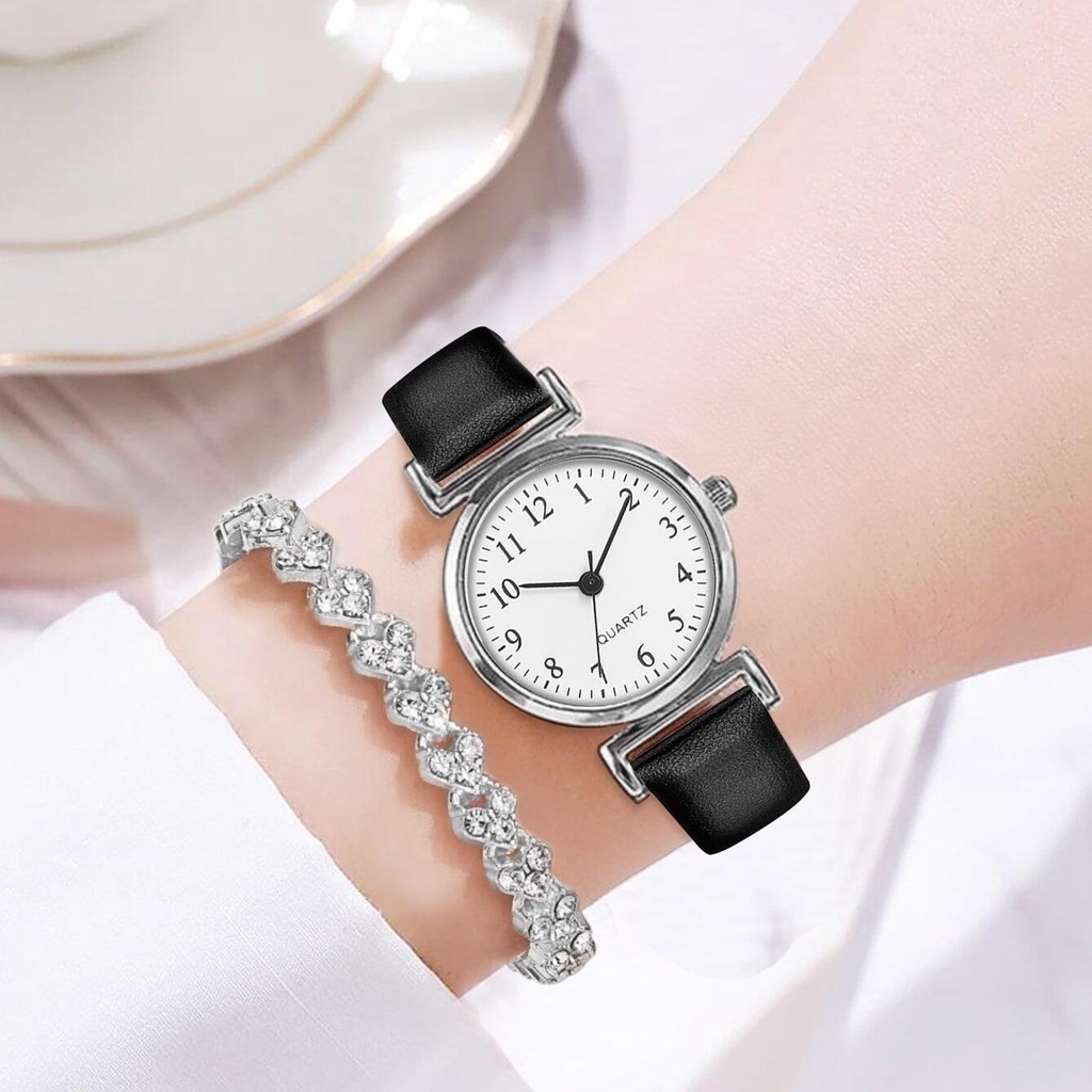 Đồng Hồ Analog Máy Quartz Dây Da Thời Trang Cho Nữ