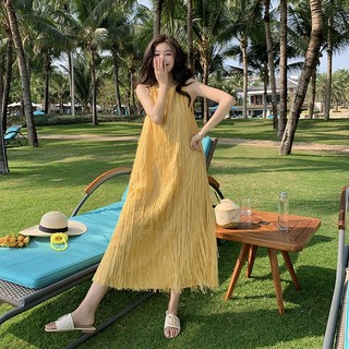 Đầm Sát Nách Dáng Rộng Thời Trang Đi Biển Mùa Hè