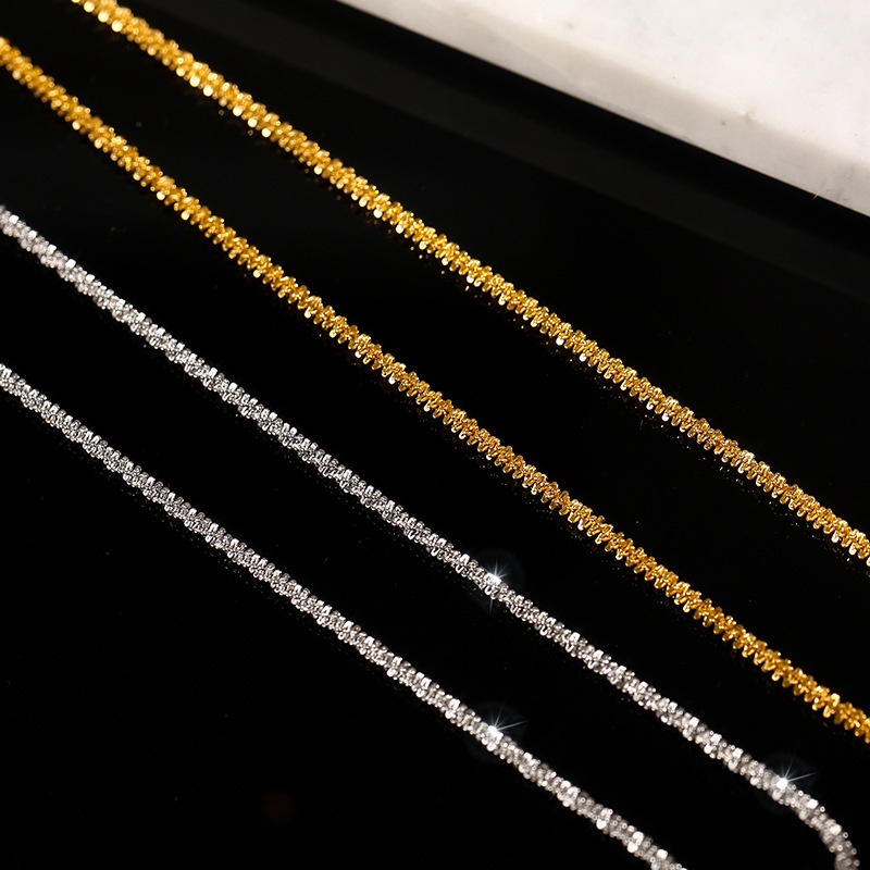 Dây Chuyền Thép Titan Mạ Vàng 18K Cao Cấp Không Phai Màu Thời Trang Cho Nữ