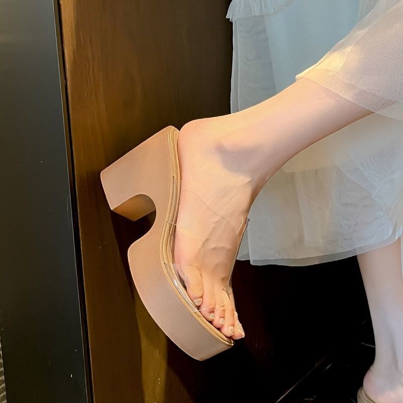 🌈 Dép Sandal Cao Gót Đế Dày Phong Cách Thời Trang Mới 2023 Dành Cho Nữ