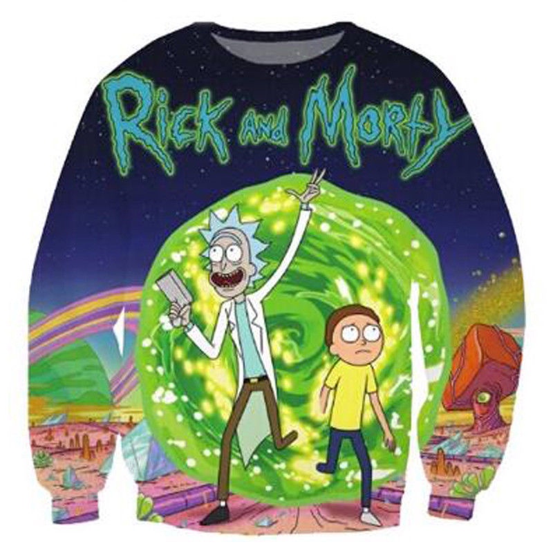 Áo Hoodie In Hình rick and morty 3d