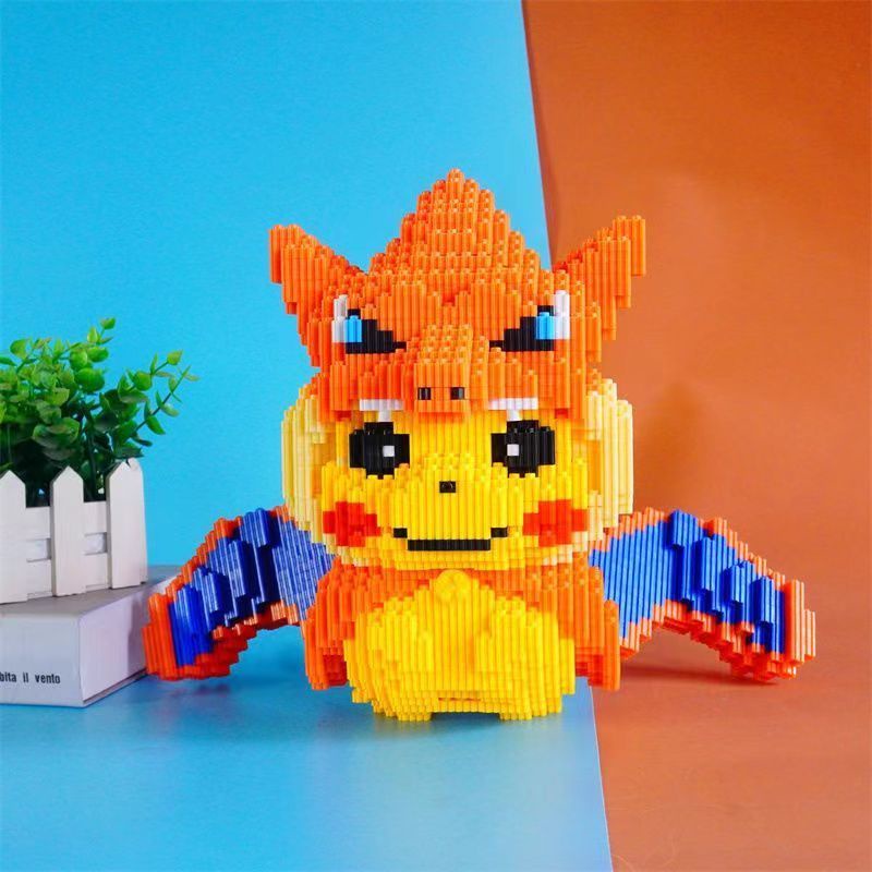 Đồ Chơi Lắp Ráp Mô Hình Nhân Vật Hoạt Hình pikachu 32cm