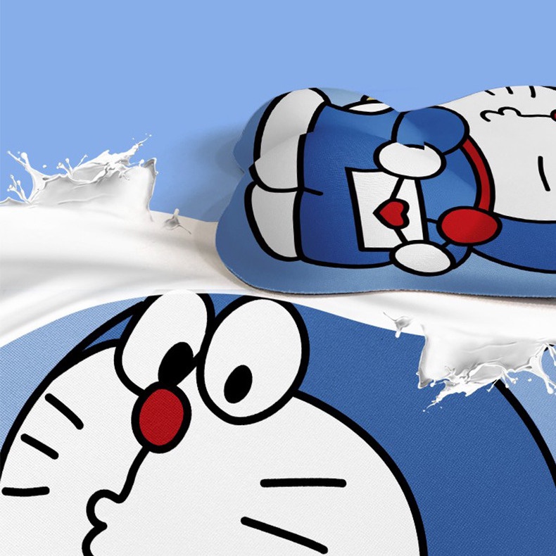 Miếng Lót Chuột Máy Tính Dây Điện Bằng Silicon Hình Doraemon + Miếng Lót Chuột Máy Tính
