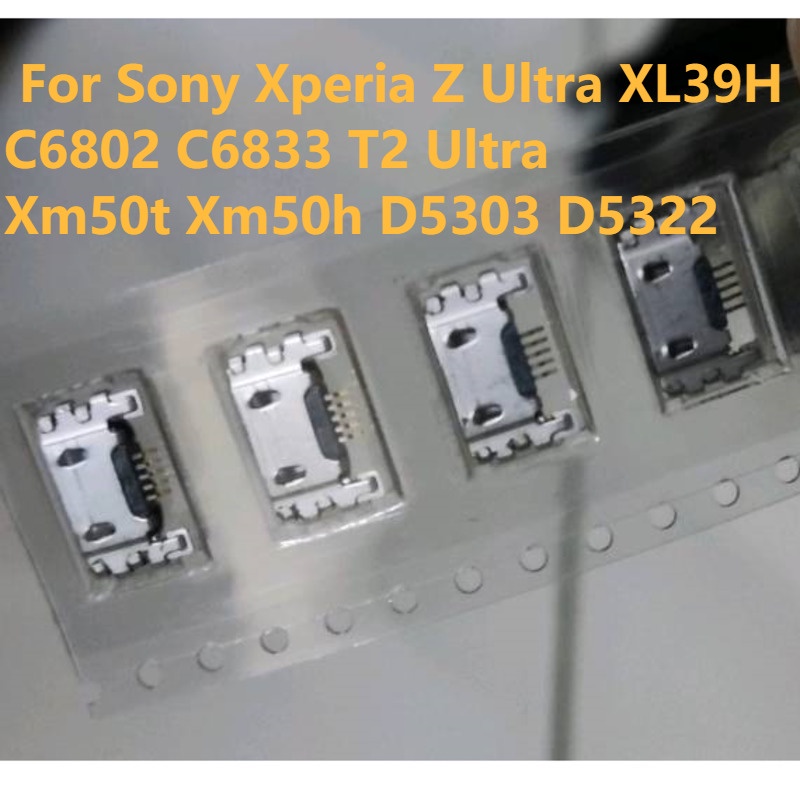 Bộ 1-10 Cổng Sạc USB Cho Sony Xperia Z Ultra XL39H C6802 C6833 T2 Ultra Xm50t Xm50h D5303 D5322