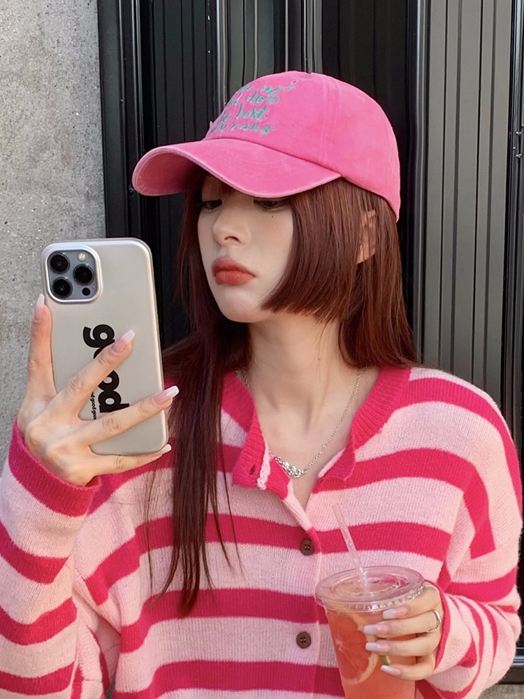 Mũ Lưỡi Trai Chất Liệu Mềm Mại In Chữ Phong Cách Retro Hàn Quốc