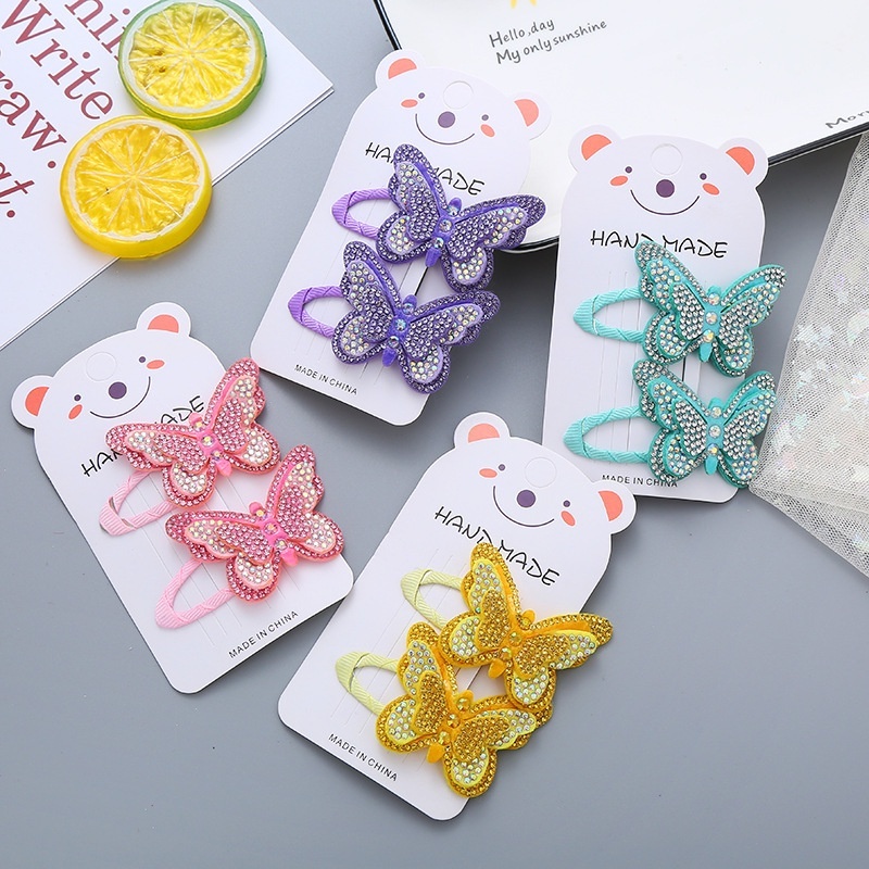 Set 2 kẹp tóc hình bướm dễ thương cho bé gái