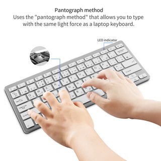Bàn phím đa ngôn ngữ Bàn phím Bluetooth im lặng siêu mỏng Tiếng Anh / Nhật Bản / Pháp / Đức / Tây Ban Nha / Nga / Ả Rập Bàn phím