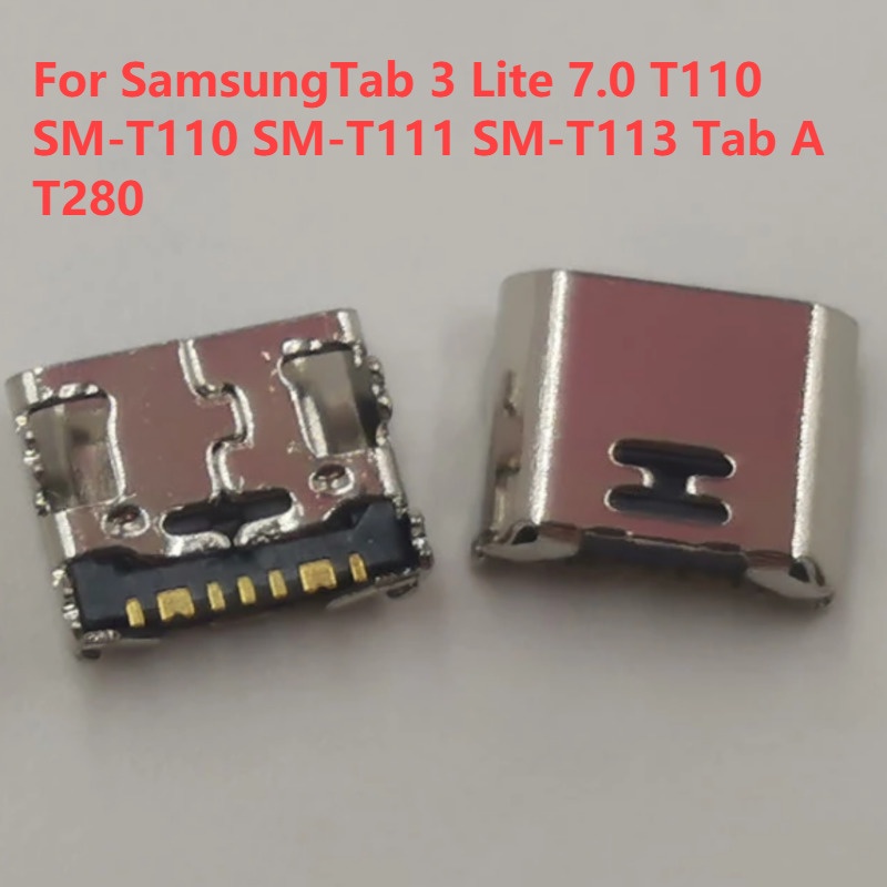 50 Pcs Charging Port 7 Pin For Samsung Galaxy Tab 3 Lite 7.0 T110 SM-T110 SM-T111 SM-T113 Tab A T280 Charging Pin Dock Connector Plug In