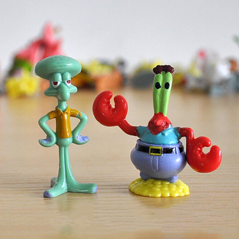 Set 10 / 8 / 6 Mô Hình Nhân Vật Phim Hoạt Hình SpongeBob Ngộ Nghĩnh