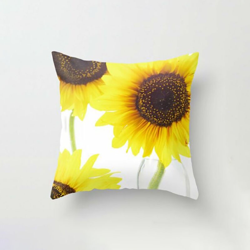 Áo Gối In Hình Hoa Hướng Dương Kích Thước 18 '' Ốp
