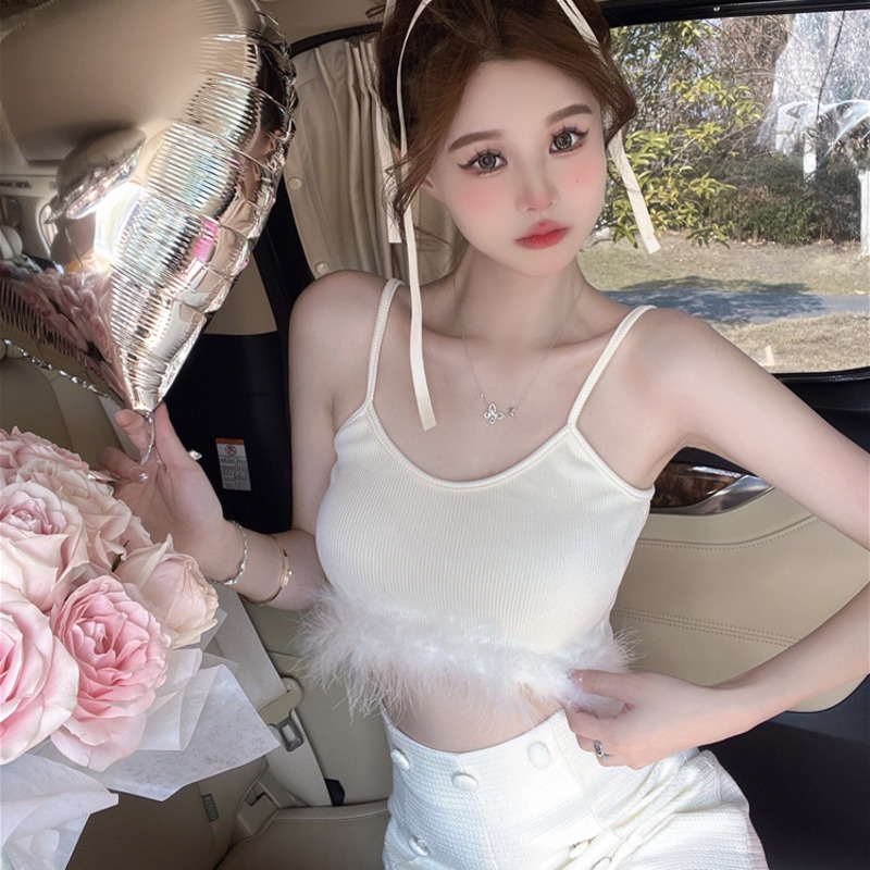 Áo Dệt Kim Hai Dây Ôm Dáng Gợi Cảm Dành Cho Nữ