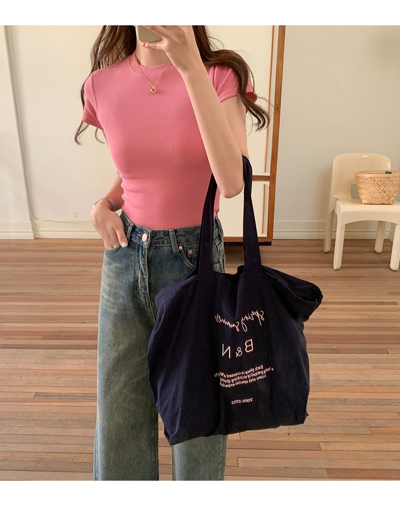 Áo Thun Cổ Tròn Ngắn Tay Dáng Ôm Thời Trang Mùa Hè Phong Cách Mới 61448