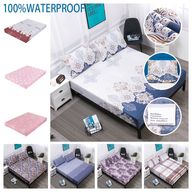 Vỏ Bọc Nệm Kẻ Sọc Chống Thấm Nước Có Thể Tháo Rời