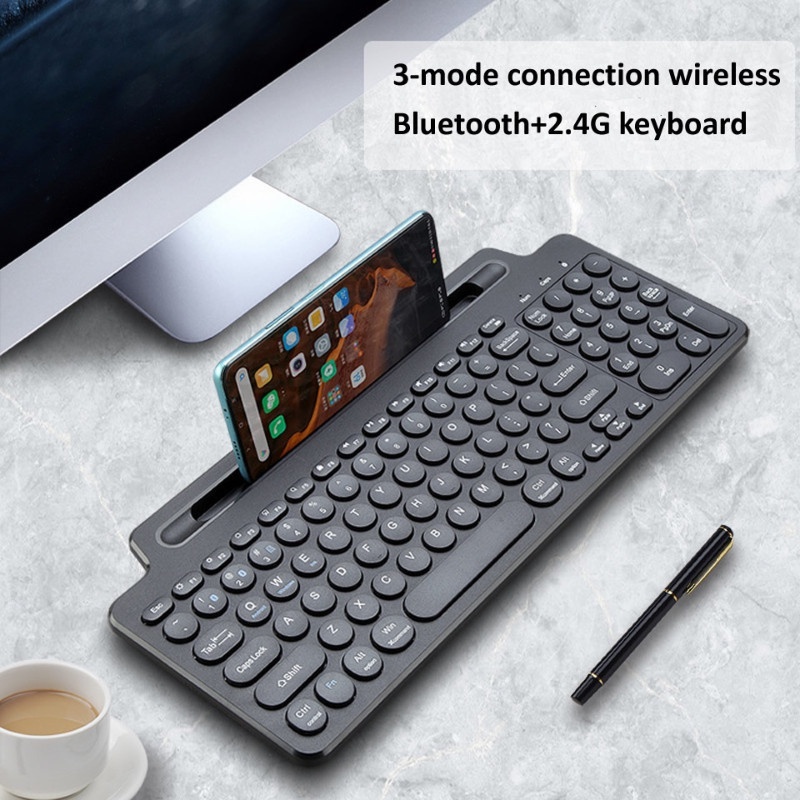 Bàn Phím Không Dây Bluetooth 2.4G Có Bàn Phím Số & Chuột Cho Máy Tính / Laptop / PC / Điện Thoại / TV Box