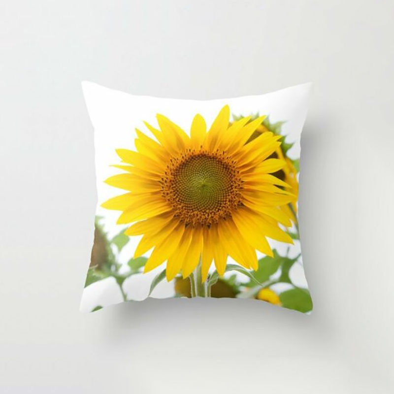 Áo Gối In Hình Hoa Hướng Dương Kích Thước 18 '' Ốp