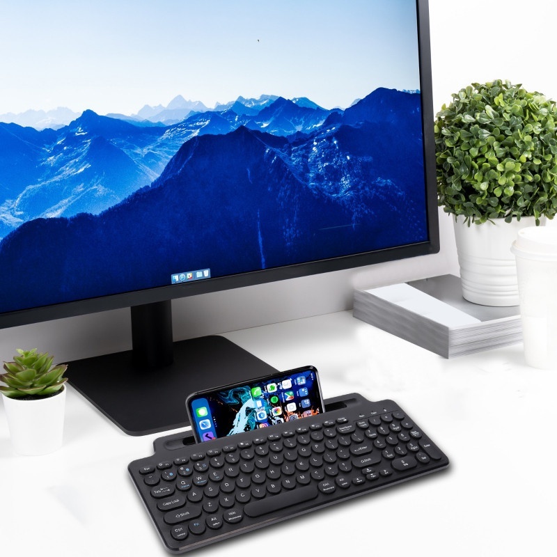 Bàn Phím Không Dây Bluetooth 2.4G Có Bàn Phím Số & Chuột Cho Máy Tính / Laptop / PC / Điện Thoại / TV Box