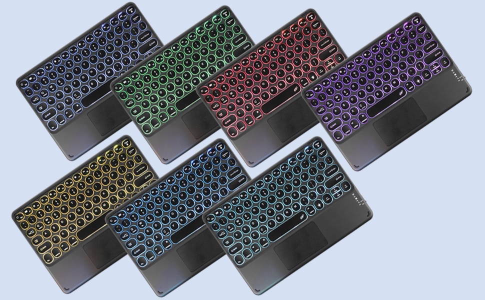 Bàn Phím Bluetooth Không Dây 10 Inches Hình Tròn Có Thể Sạc Lại Cho Mac Laptop Windows Android PC
