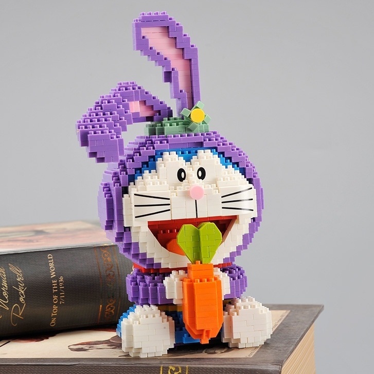 Đồ Chơi Lắp Ráp Nhân Vật Hoạt Hình Doraemon StellaLou Stitch Sáng Tạo DIY