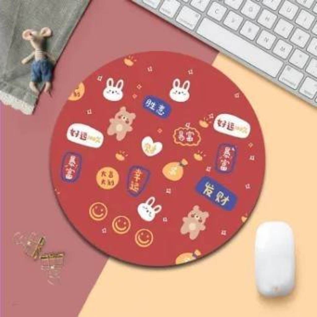 Miếng Lót Chuột Hình Tròn Họa Tiết Dễ Thương Cho Nam Và Nữ