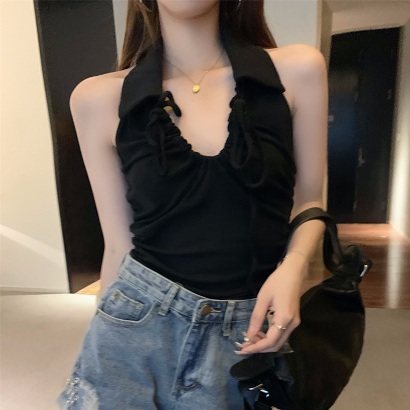 Áo Dây Rút Cổ Hở Lưng Quyến Rũ Thời Trang Cho Nữ