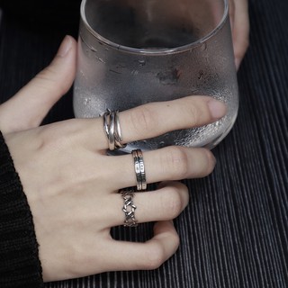 Set nhẫn ba món phong cách vintage đơn giản cá tính