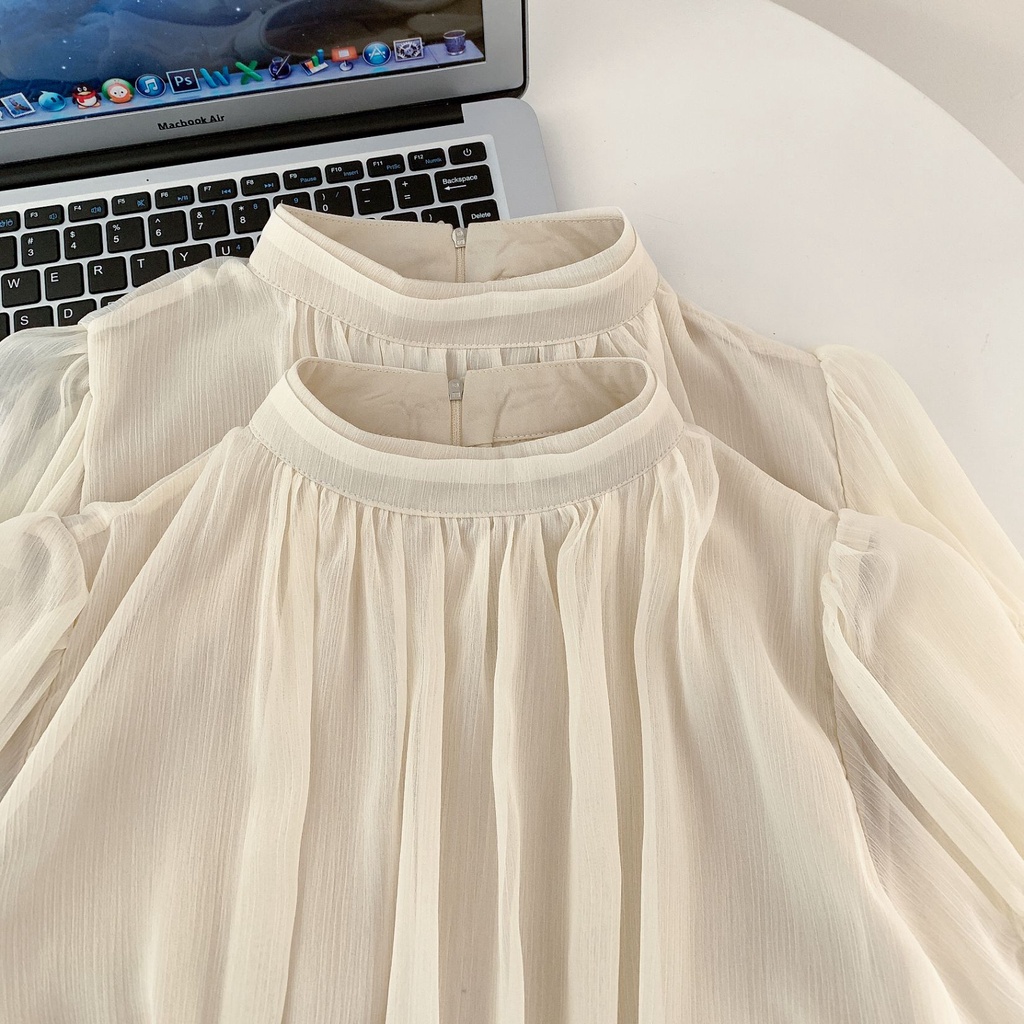 Áo Sơ Mi Dài Tay / Chân Váy Ngắn Thời Trang Dành Cho Nữ 61705