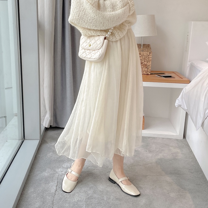 Chân Váy Lưới Lưng Cao Phong Cách Mới Dành Cho Nữ 61604