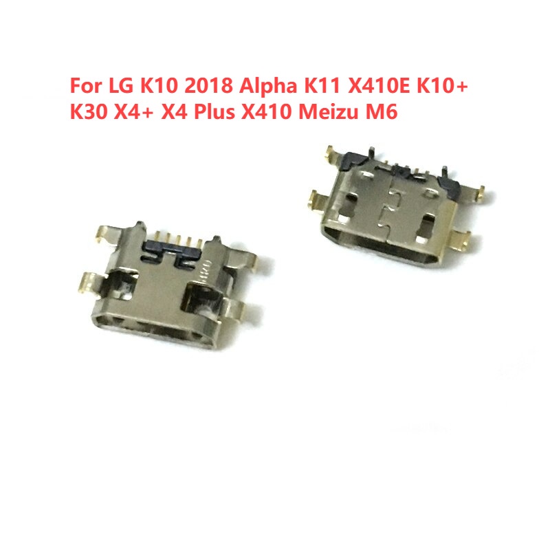 Charging Port Pin Usb For LG K10 2018 Alpha K11 X410E K10+ K30 X4+ X4 Plus X410 Meizu M6 USB Charging Dock Port Connector