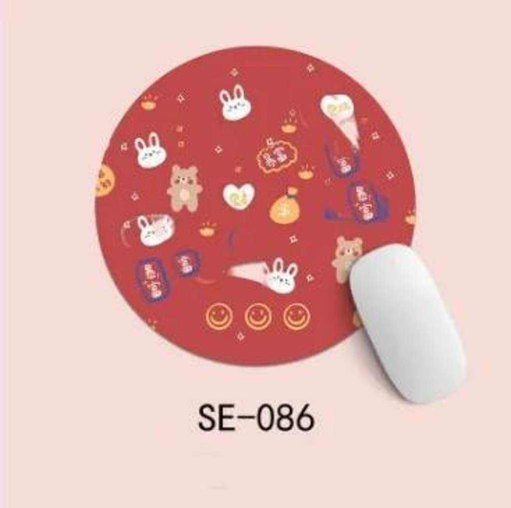 Miếng Lót Chuột Hình Tròn Họa Tiết Dễ Thương Cho Nam Và Nữ