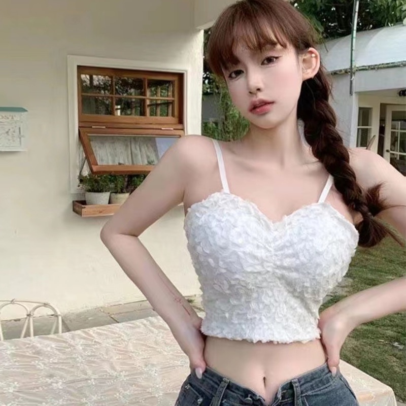 Áo Hai Dây Phối Ren Hoa Thiết Kế Quyến Rũ