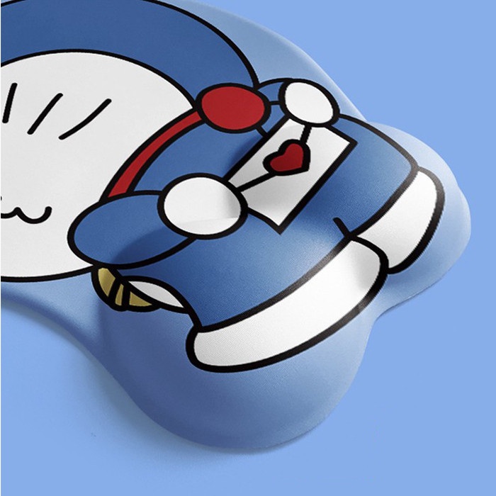 Miếng Lót Chuột Máy Tính Dây Điện Bằng Silicon Hình Doraemon + Miếng Lót Chuột Máy Tính