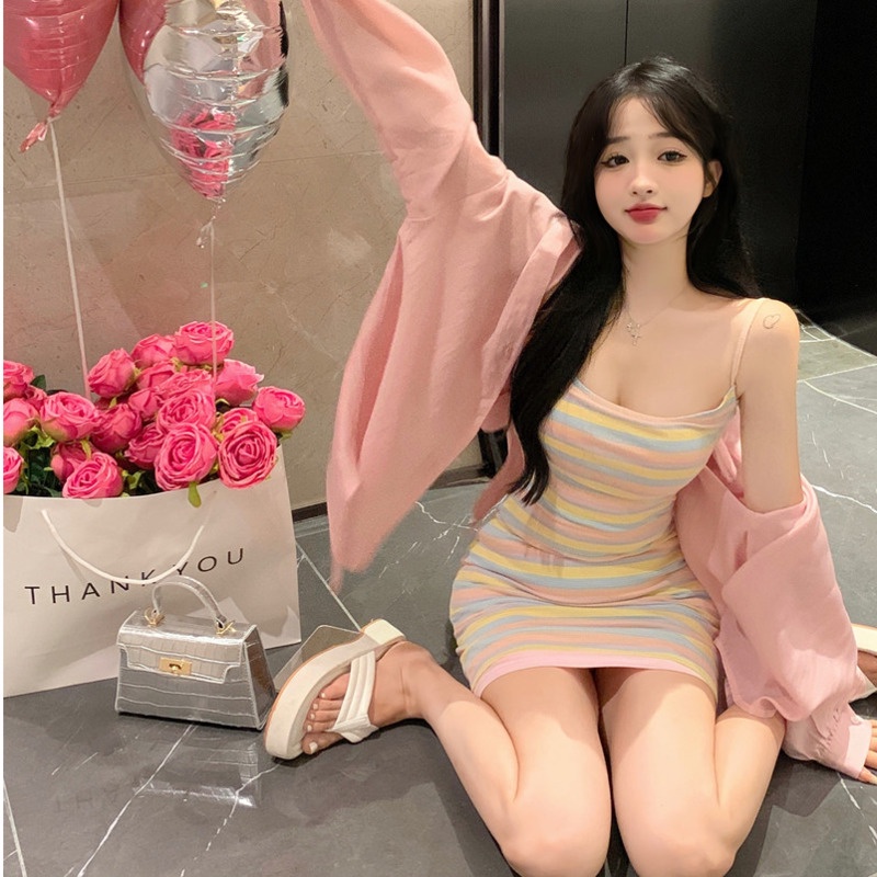 Đầm Dệt Kim Hở Lưng Thời Trang Mùa Xuân Cho Bé Gái