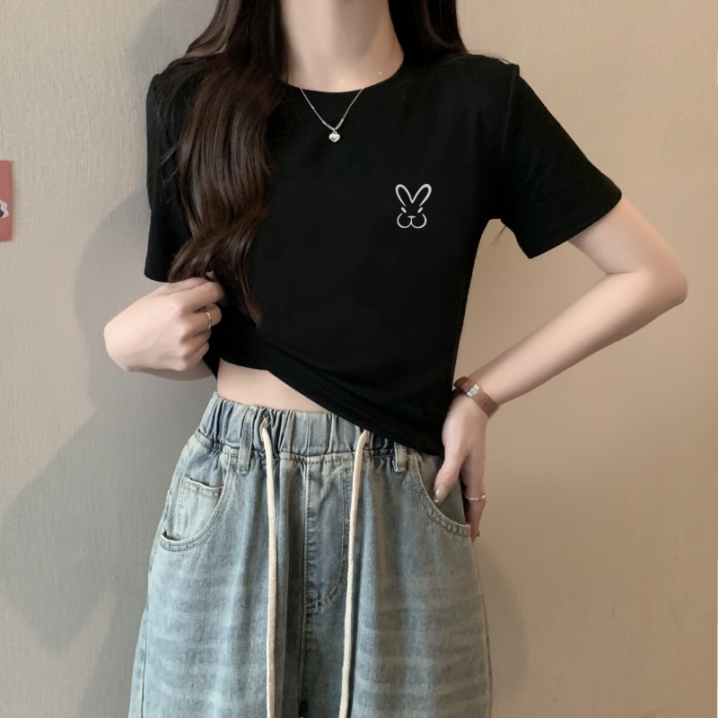 Áo Thun Cộc Tay Thoải Mái In Họa Tiết Dễ Thương Cho Nữ 61648