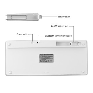 Bàn phím đa ngôn ngữ Bàn phím Bluetooth im lặng siêu mỏng Tiếng Anh / Nhật Bản / Pháp / Đức / Tây Ban Nha / Nga / Ả Rập Bàn phím
