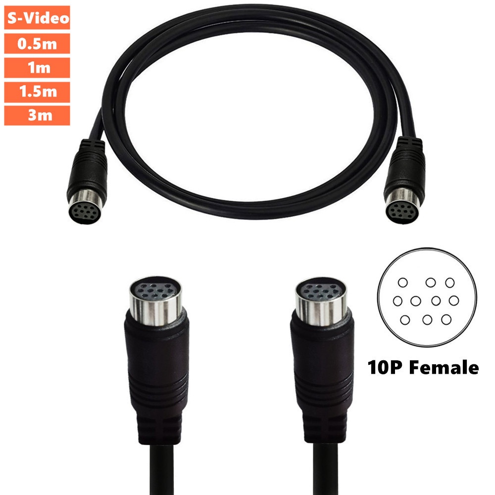 Dây Cáp Mông Chuyển Đổi video s-video 10Pin Female Sang DIN mini DIN 10 Lỗ